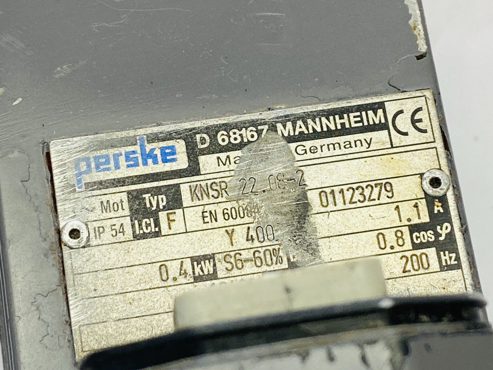 Perske KNSR 22.08-2 Servo Spindle Motor 10400RPM 1.1A 400V 0.4kW - Maverick Industrial Sales