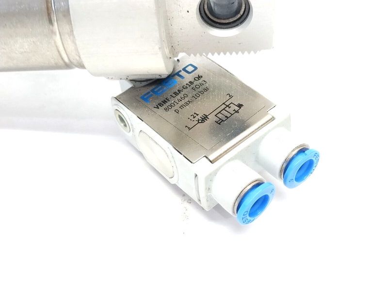 Festo DSNU-32-100-PPS-A Round Cylinder 559299 w/ VBNF-LBA-G18-Q Valve 8001460 - Maverick Industrial Sales