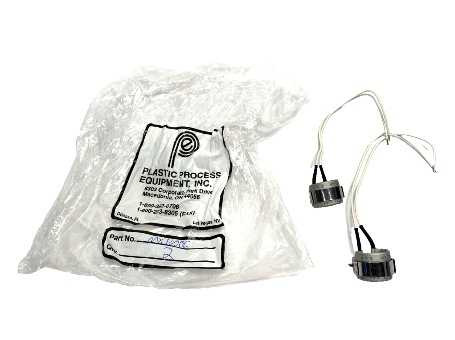 Plastic Process Equipment MX10006 Heater Band 240V 125W 1" Dia. 1" Wide LOT OF 2 - Maverick Industrial Sales