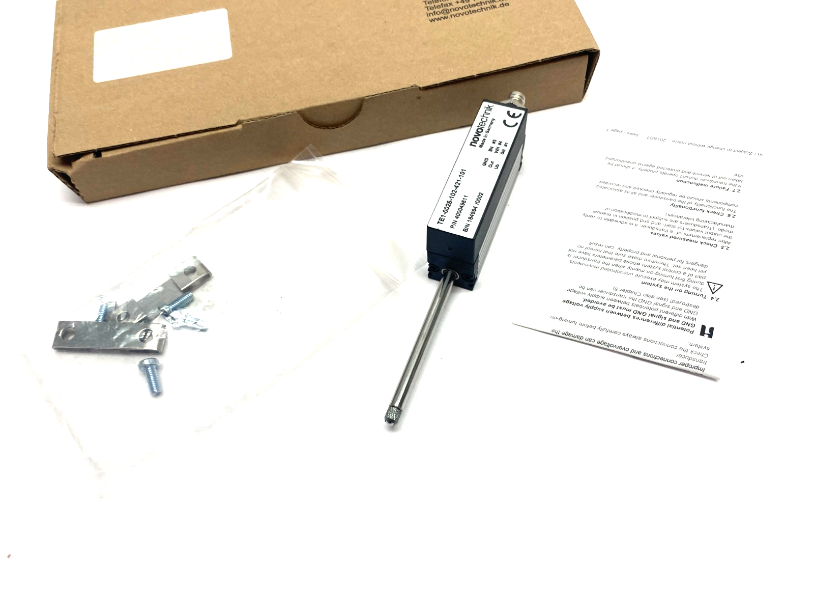 Novotechnik TE1-0025-102-421-101 Linear Position Sensor 049611 - Maverick Industrial Sales