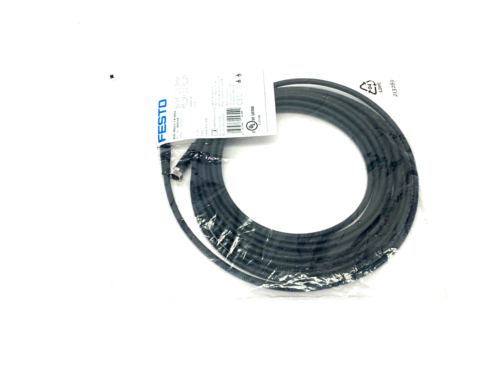 Festo NEBL-M8G4-E-5-N-M8G4 Dbl-Ended Connection Cable M8 4-Pin 5m 8065108 - Maverick Industrial Sales