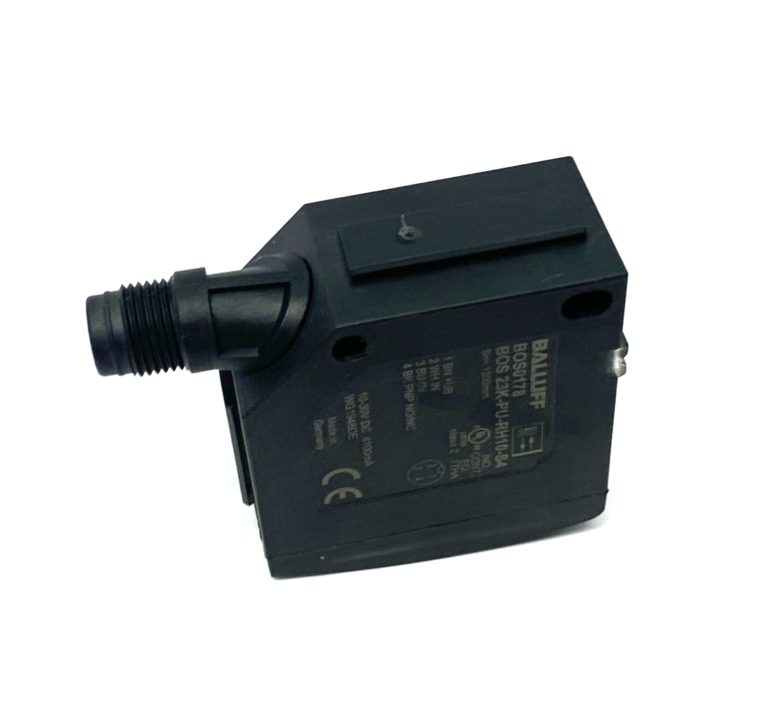 BOS0178 | Balluff Cubic Diffuse Sensor, Diff. types of Light, BOS 23K-PU-RH10-S4 - Used - Maverick Industrial Sales