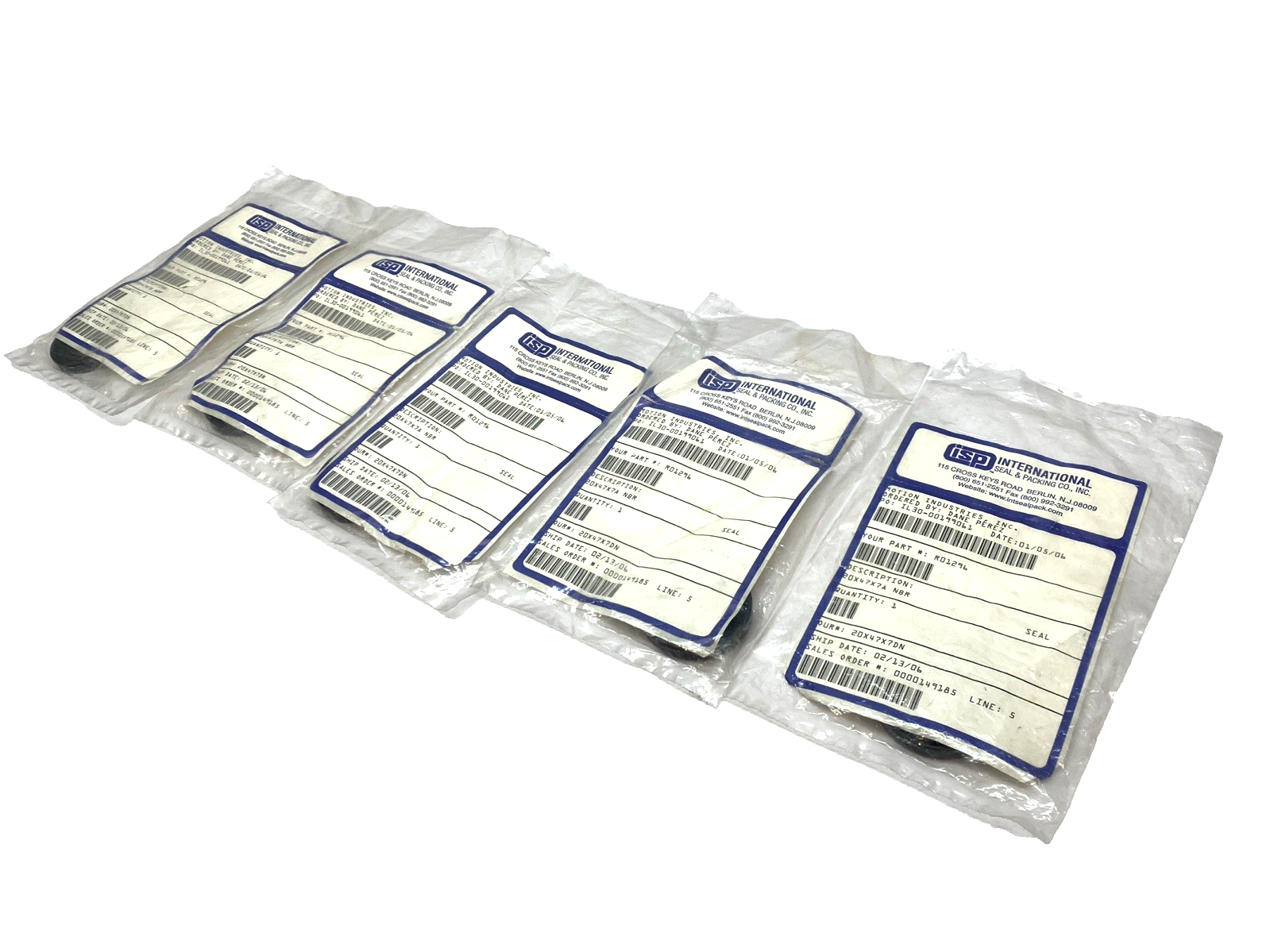 ISP International R01296 Seal 20X47X7A NBR LOT OF 5 - Maverick Industrial Sales