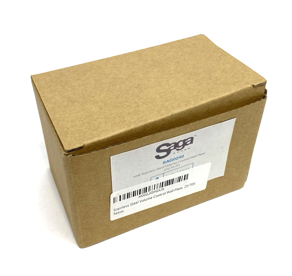 SAG0240 | Saga Elite Stainless Steel Volume Control Wall Plate (10W, 25 & 70V) - New – Open box - Maverick Industrial Sales