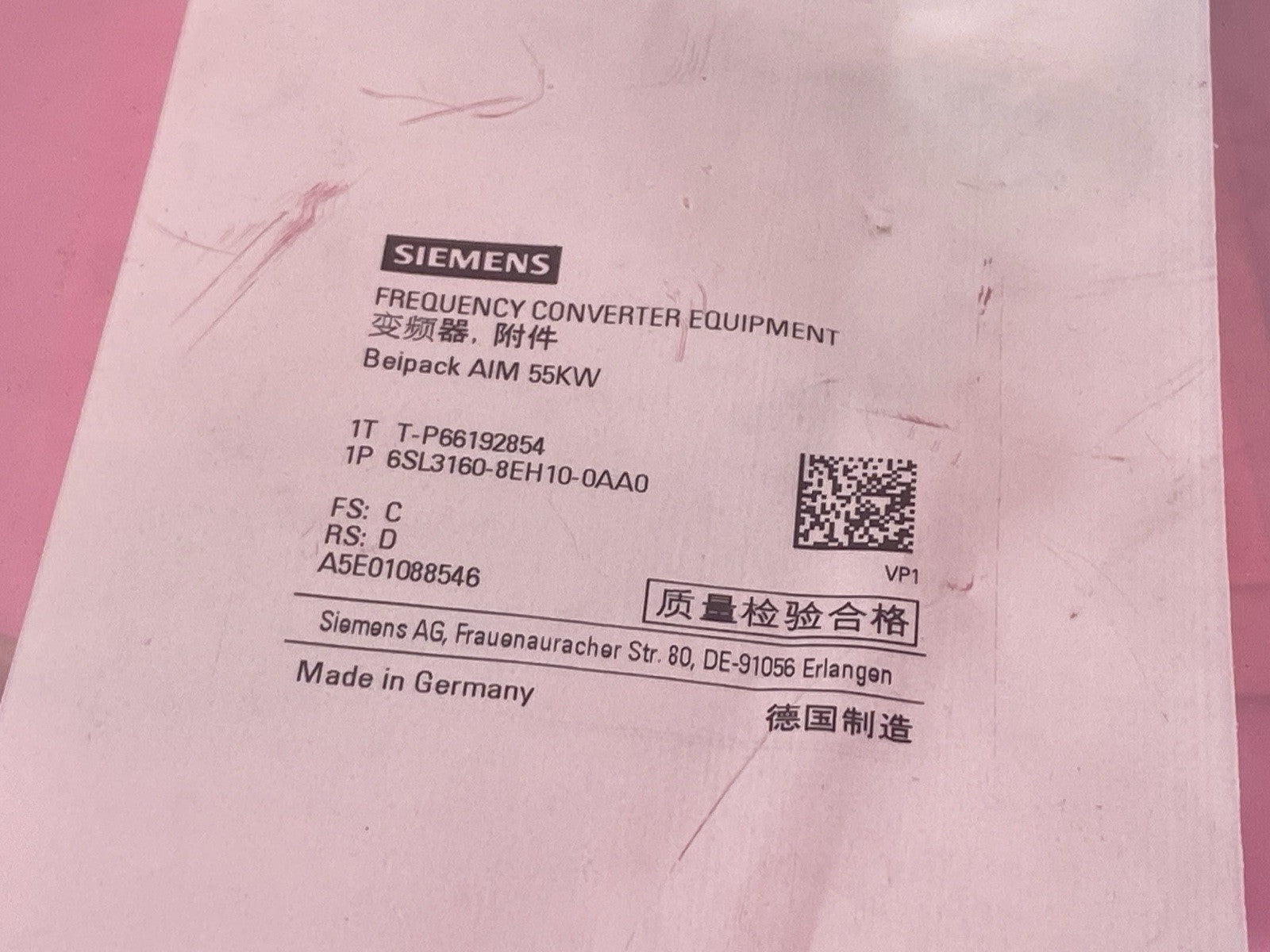 Siemens 6SL3160-8EH10-0AA0 Frequency Converter Equipment - Maverick Industrial Sales