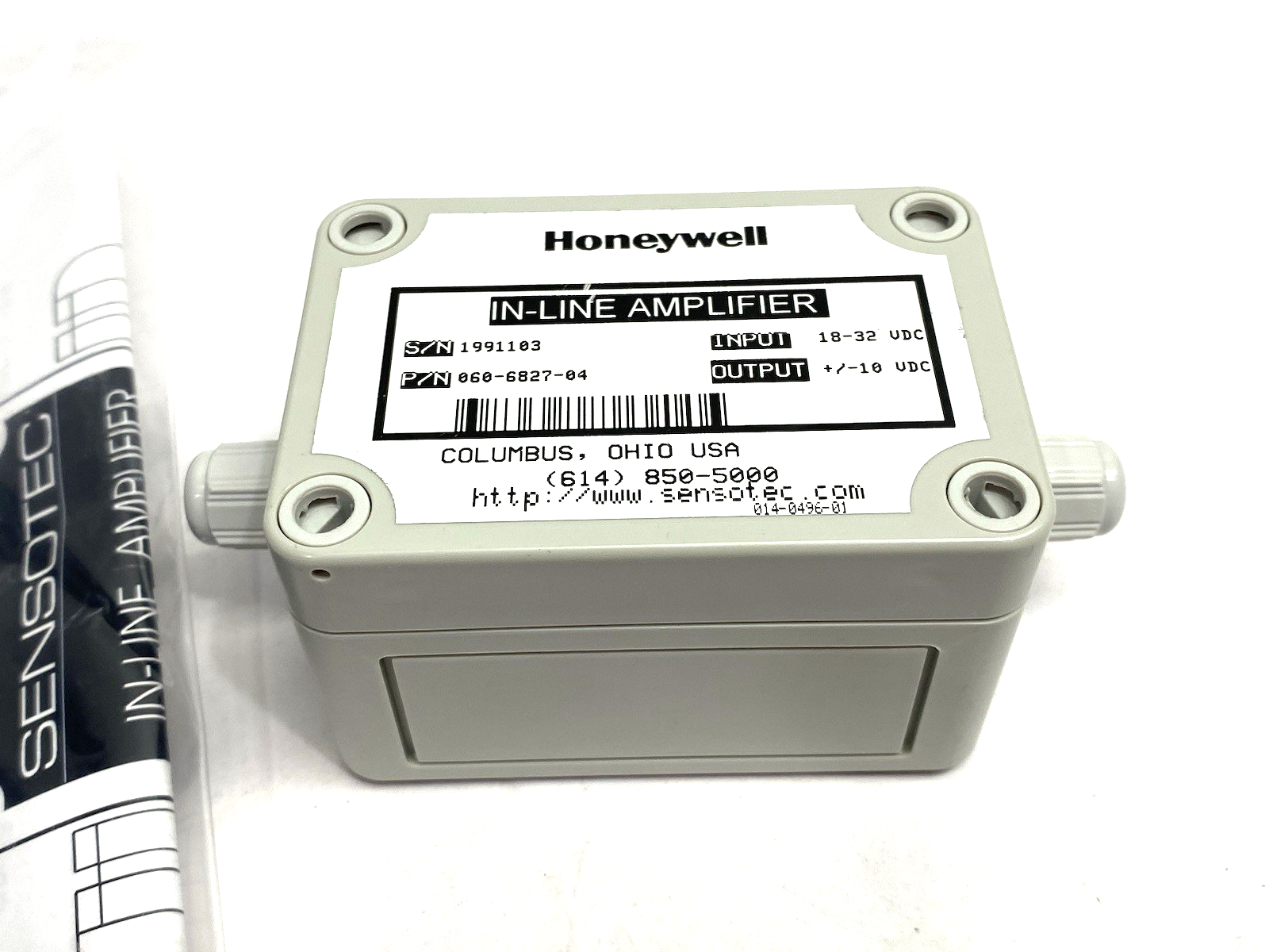 060-6827-04 | Honeywell Sensotec Universal In-Line Transducer Amplifier UV-10 - New – Open box - Maverick Industrial Sales