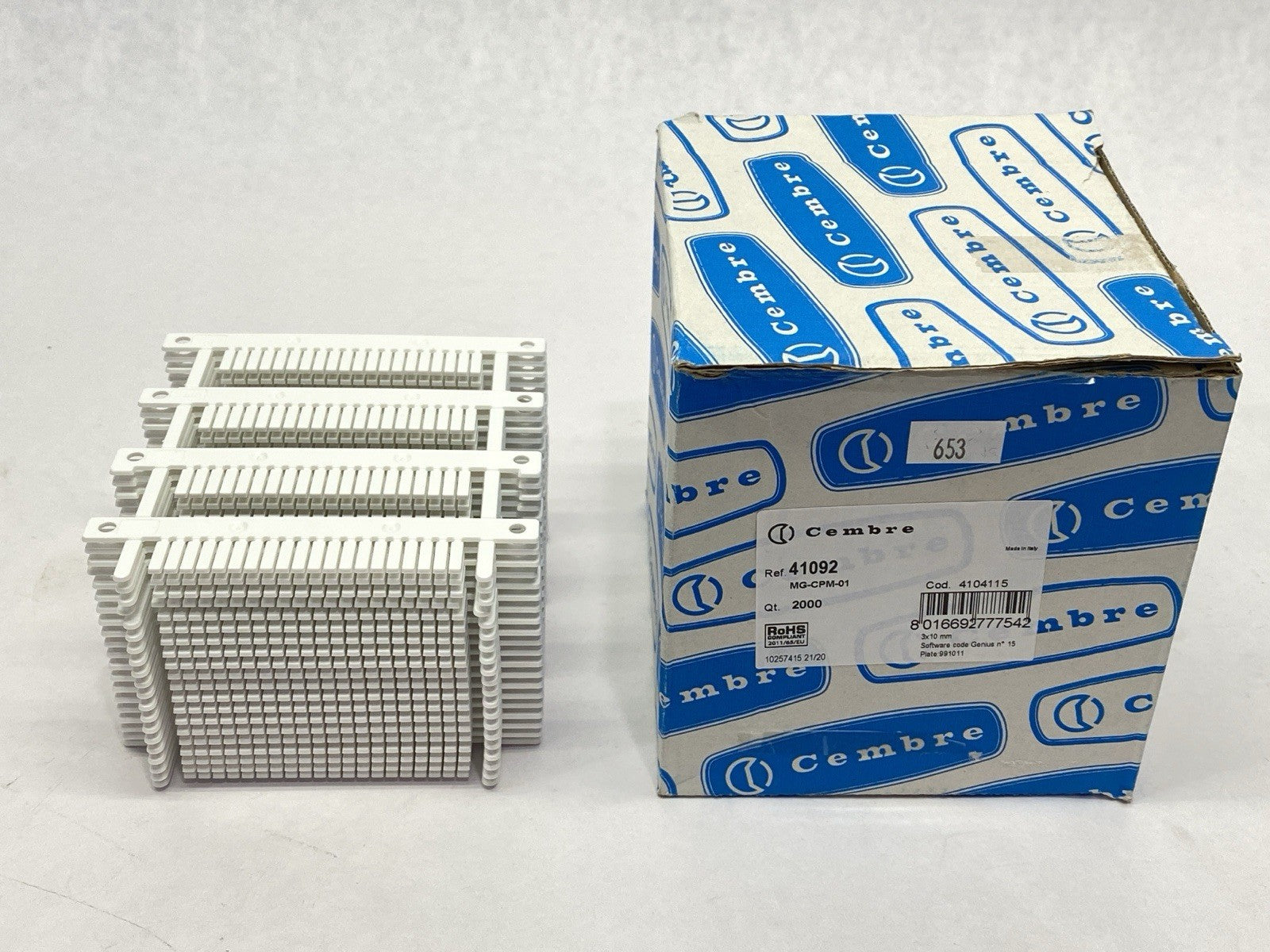 Cembre 41092 Terminal Marker Tag MG-CPM-01 QTY OF 1600 - Maverick Industrial Sales