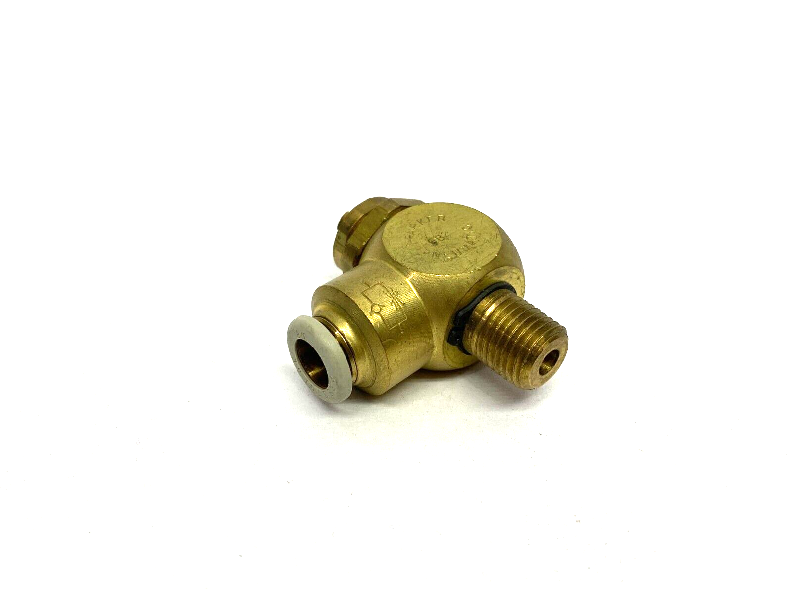 Parker 3251-2538 Brass Flow Control Valve, 1/4" NPT Thread, 3/8" Tube 032512538 - Maverick Industrial Sales