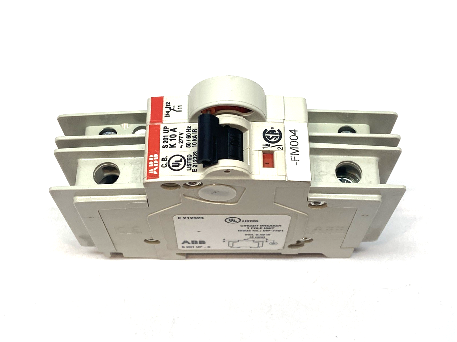 ABB S201UP-K10A Miniature Circuit Breaker 1P 10A 277V 50/60HZ - Maverick Industrial Sales
