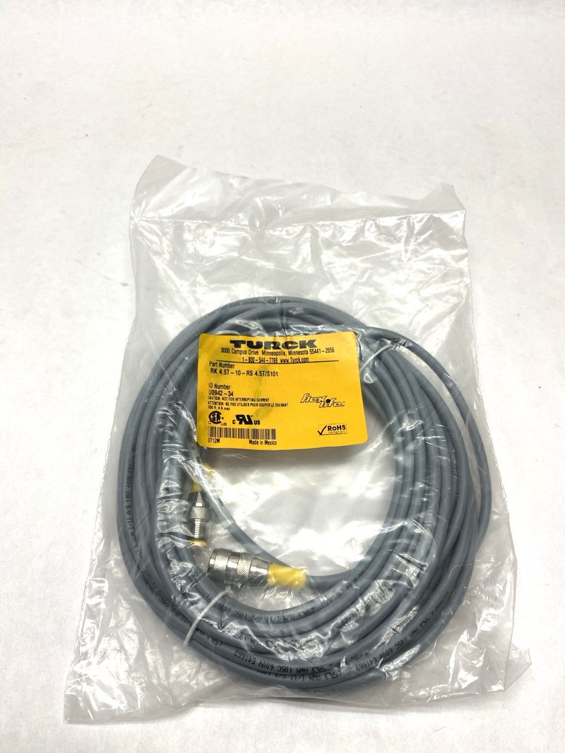 Turck RK 4.5T-10-RS 4.5T/S101 Flex Life Cable U0942-34 - Maverick Industrial Sales