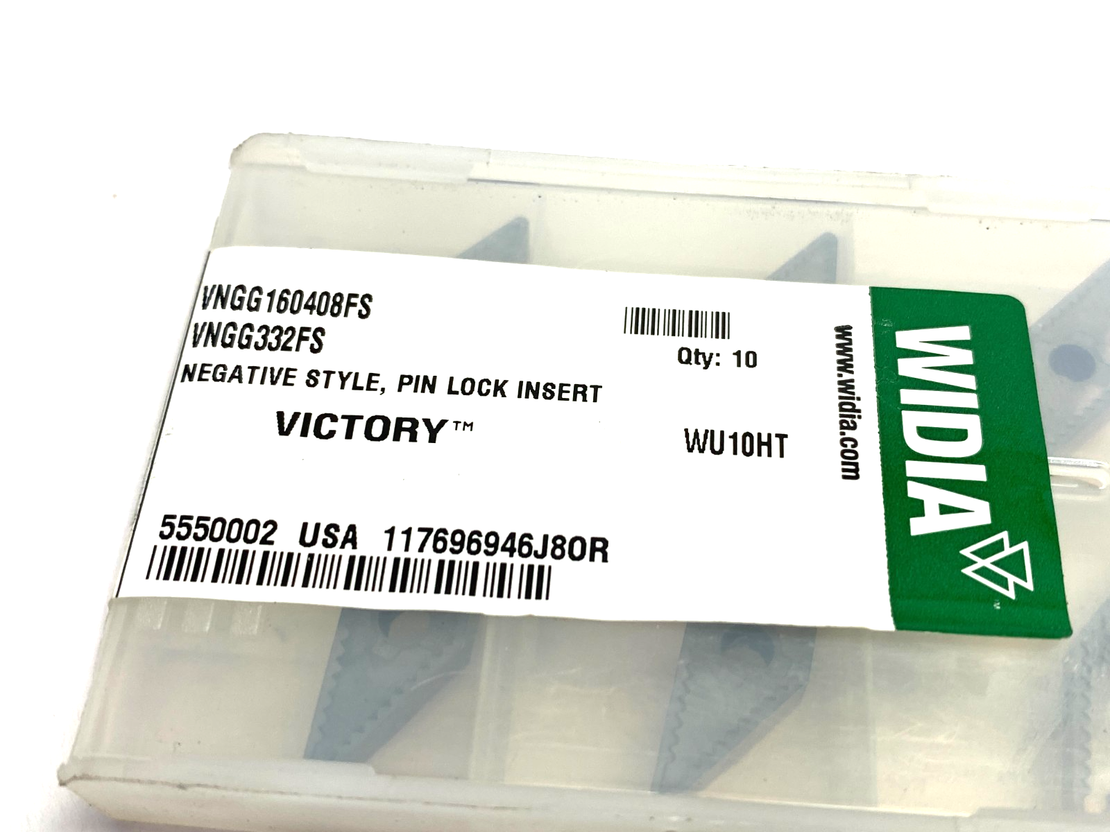Widia 5550002 Victory™ Finishing Sharp Turning Insert VNGG160408FS PKG OF 10 - Maverick Industrial Sales