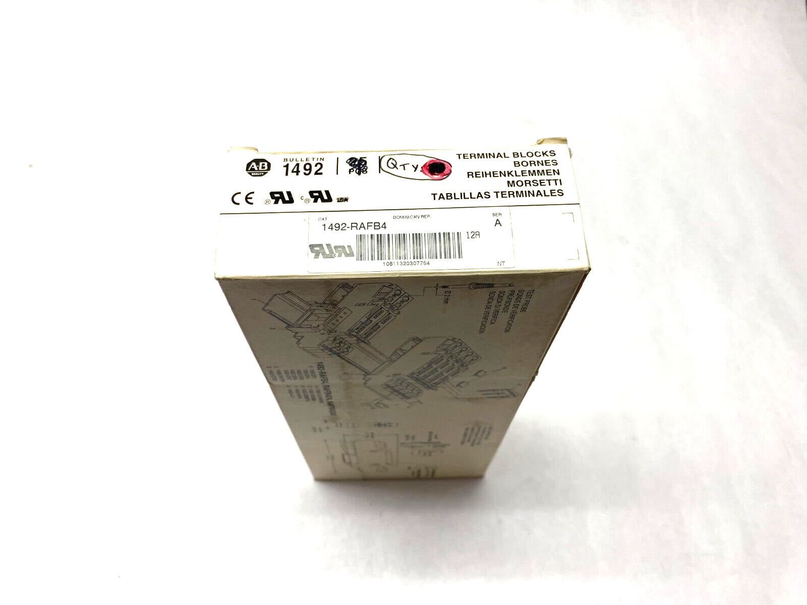Allen Bradley 1492-RAFB4 Ser. A Fuse Holding Terminal Block Black BOX OF 23 - Maverick Industrial Sales