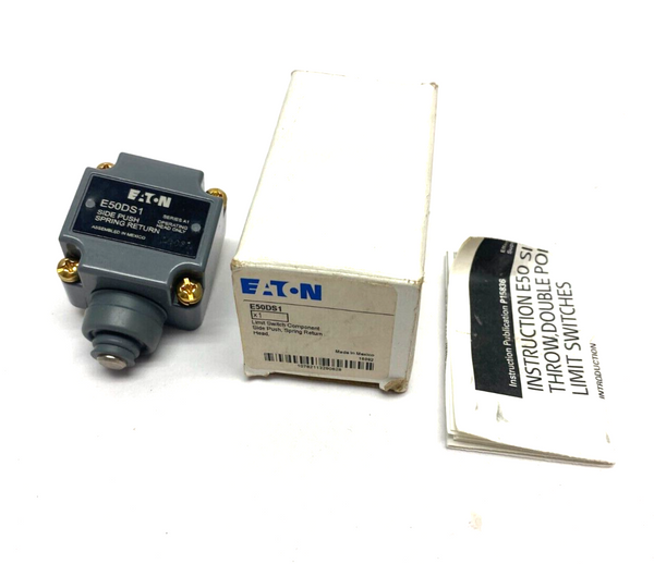 Eaton E50DS1 Limit Switch, Side Push, Spring Return Head Series A1 - Maverick Industrial Sales