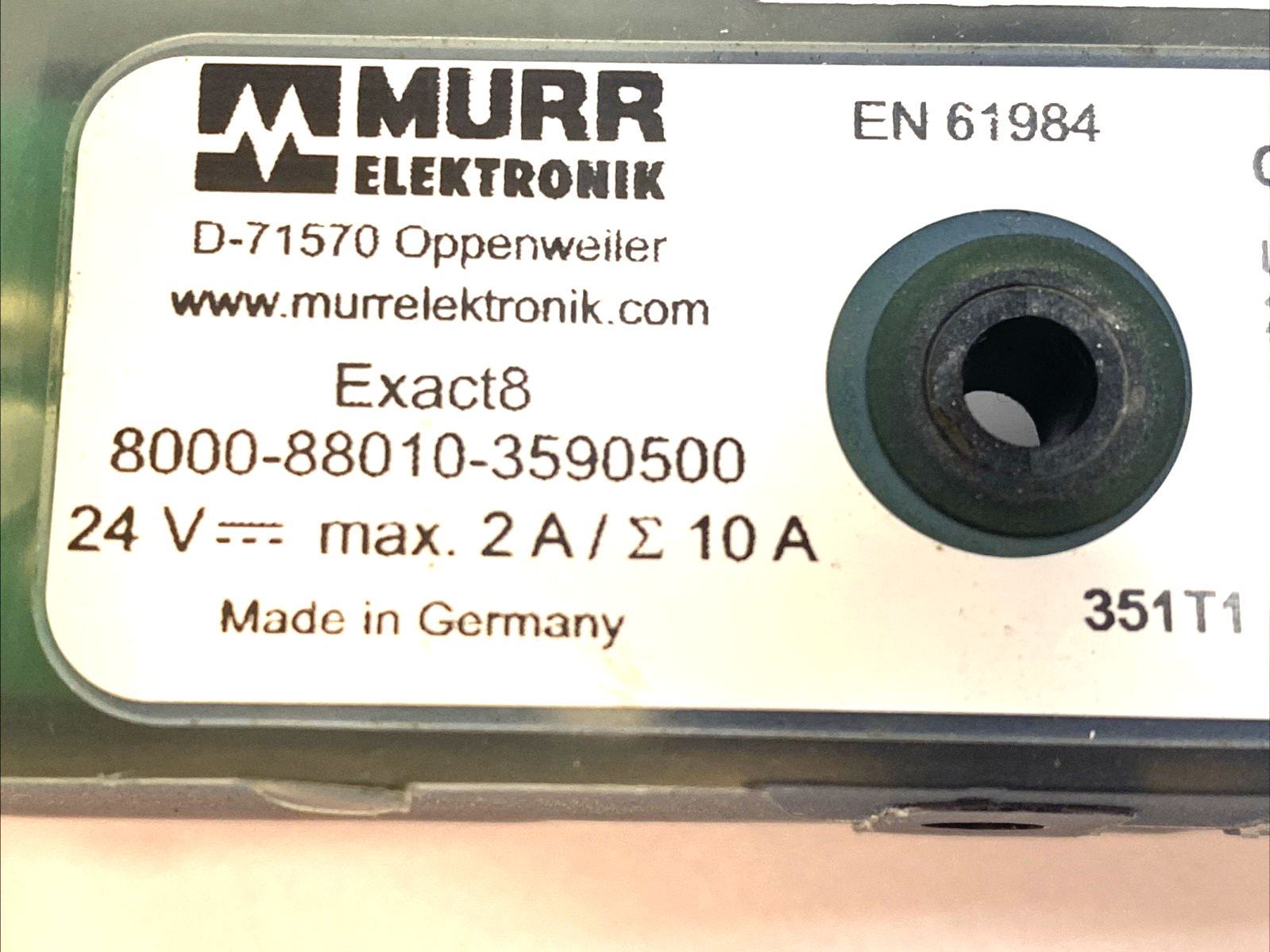 Murr Elektronik 8000-88010-3590500 Terminal Block 8x M8 3-Pole - Maverick Industrial Sales