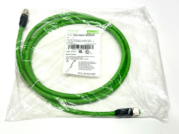 Murr Elektronik 7000-46041-8020200 Sensor Cordset M/F M12 6-Pin 2m - Maverick Industrial Sales