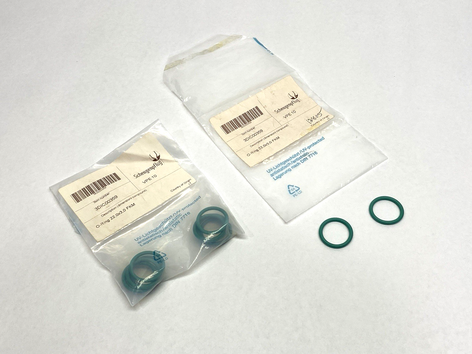Scheugenpflug 3DIC00359 O-Ring 22.0mm X 3.0mm FKM LOT OF 12 - Maverick Industrial Sales