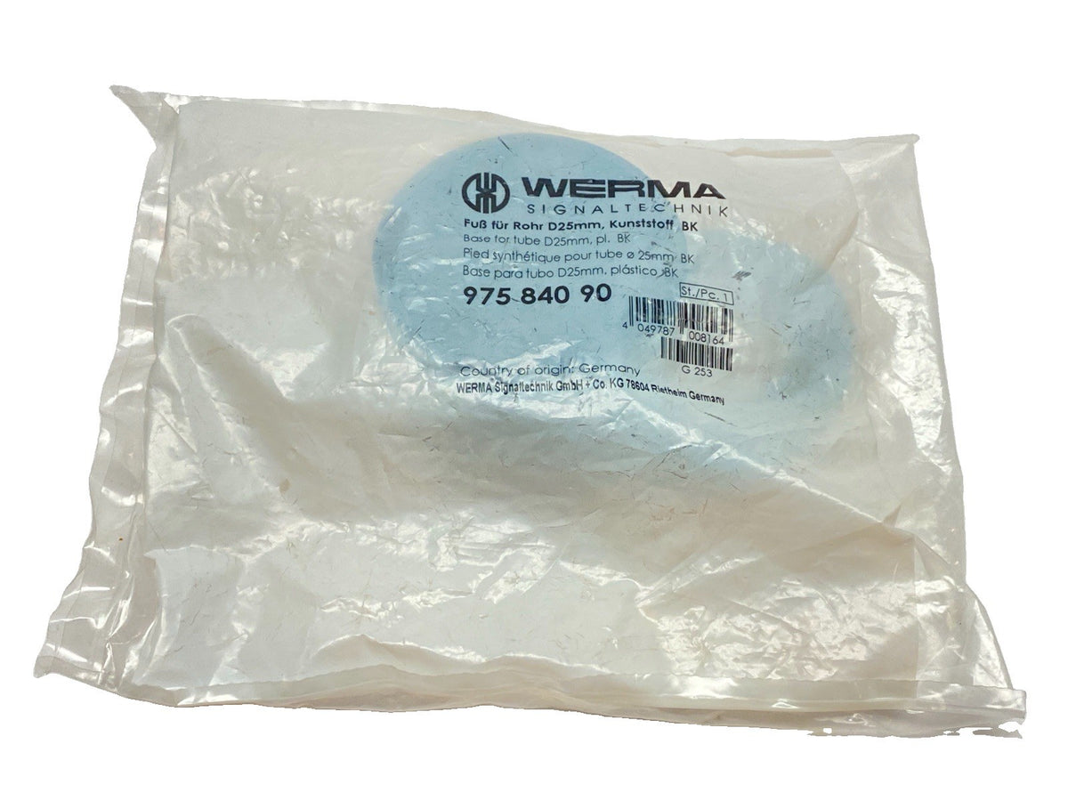 Werma 975 840 90 Mounting Base For Tube 25mm - Maverick Industrial Sales