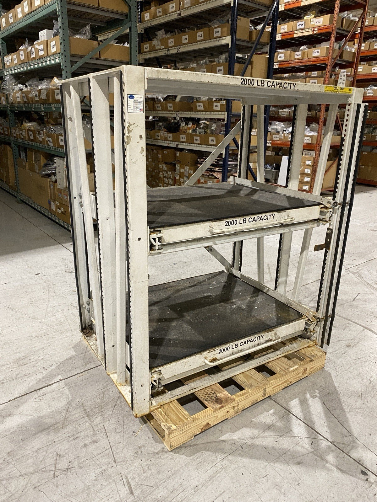 SI 2000 42X34-2-60 | Proper Storage Systems Die Shelving Manual Roll Out Storage - Used - Maverick Industrial Sales