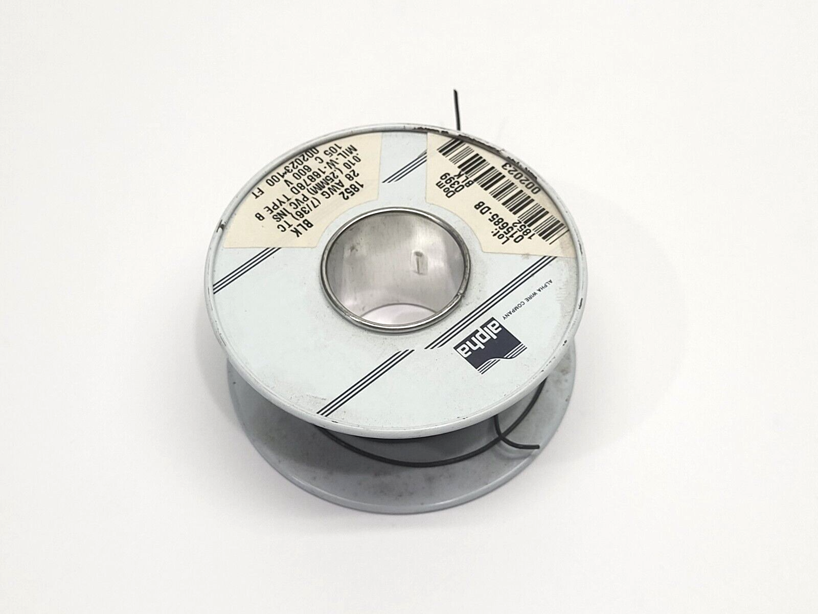 Alpha Wire 1852 BK005 Hook-Up Wire Black 600V  1.9oz Spool - Maverick Industrial Sales