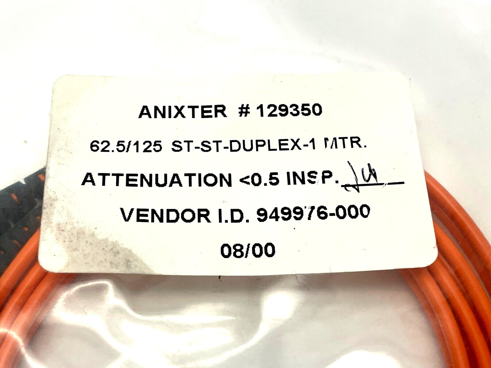 Anixter Compulink 129350 Fiber Jumper Patch Cord 2-Fiber 1m Length STCSTCD1 - Maverick Industrial Sales