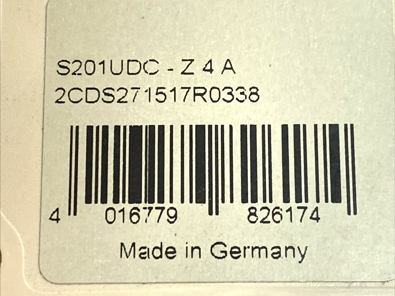 ABB S201UDC-Z4A Mini Circuit Breaker 4A 1P Z Curve 60VDC - Maverick Industrial Sales