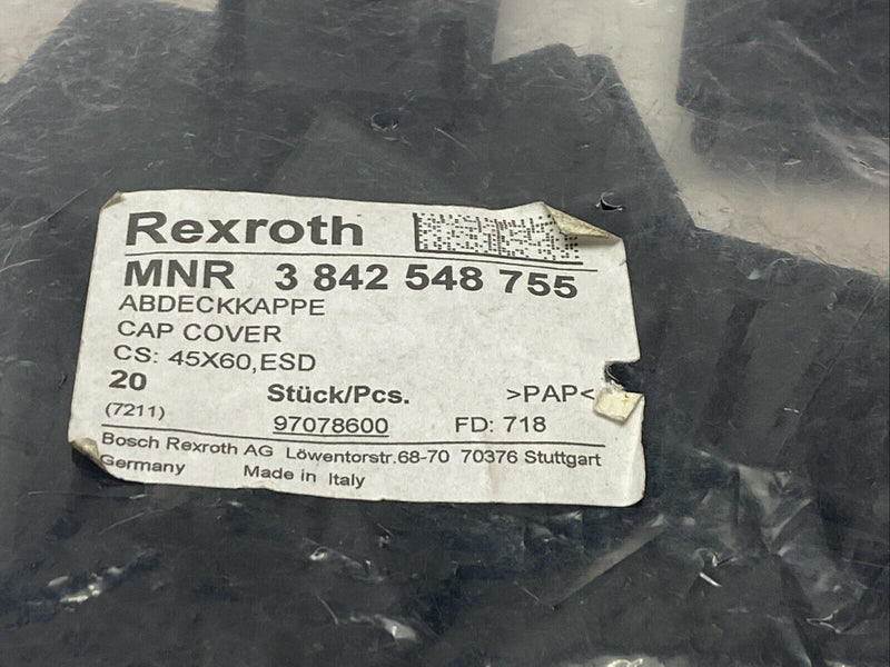 Bosch Rexroth 3842548755 Cap Cover 45X60 ESD Black PKG OF 20 - Maverick Industrial Sales