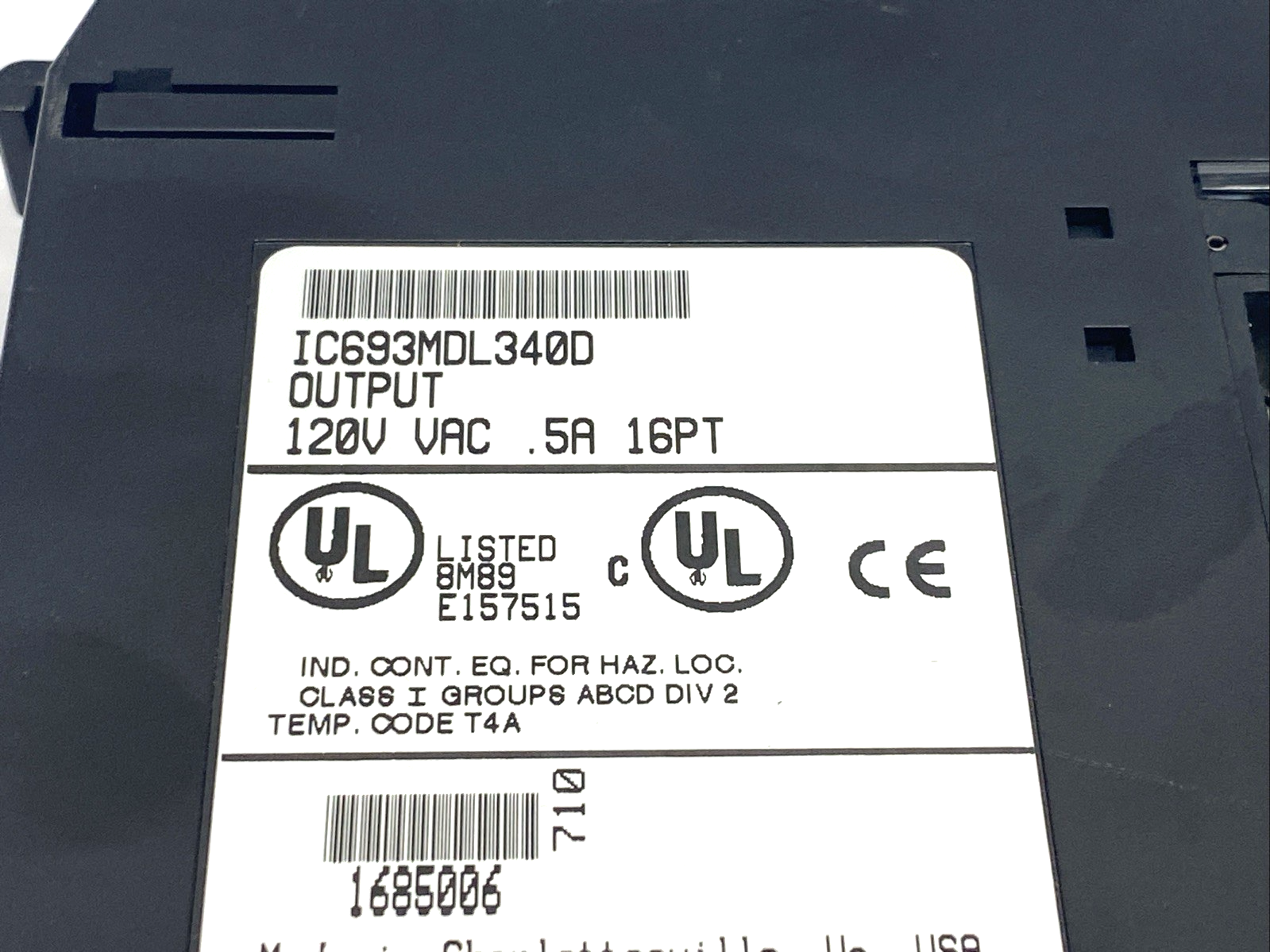 IC693MDL340D | GE Fanuc Output Module 120VAC 0.5A 16PT - Used - Maverick Industrial Sales