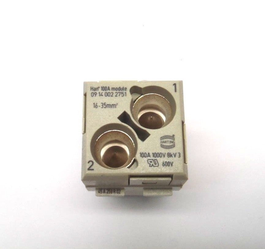 Han 09 14 002 2751 100A Axial Module Female 16-35 mm - Maverick Industrial Sales