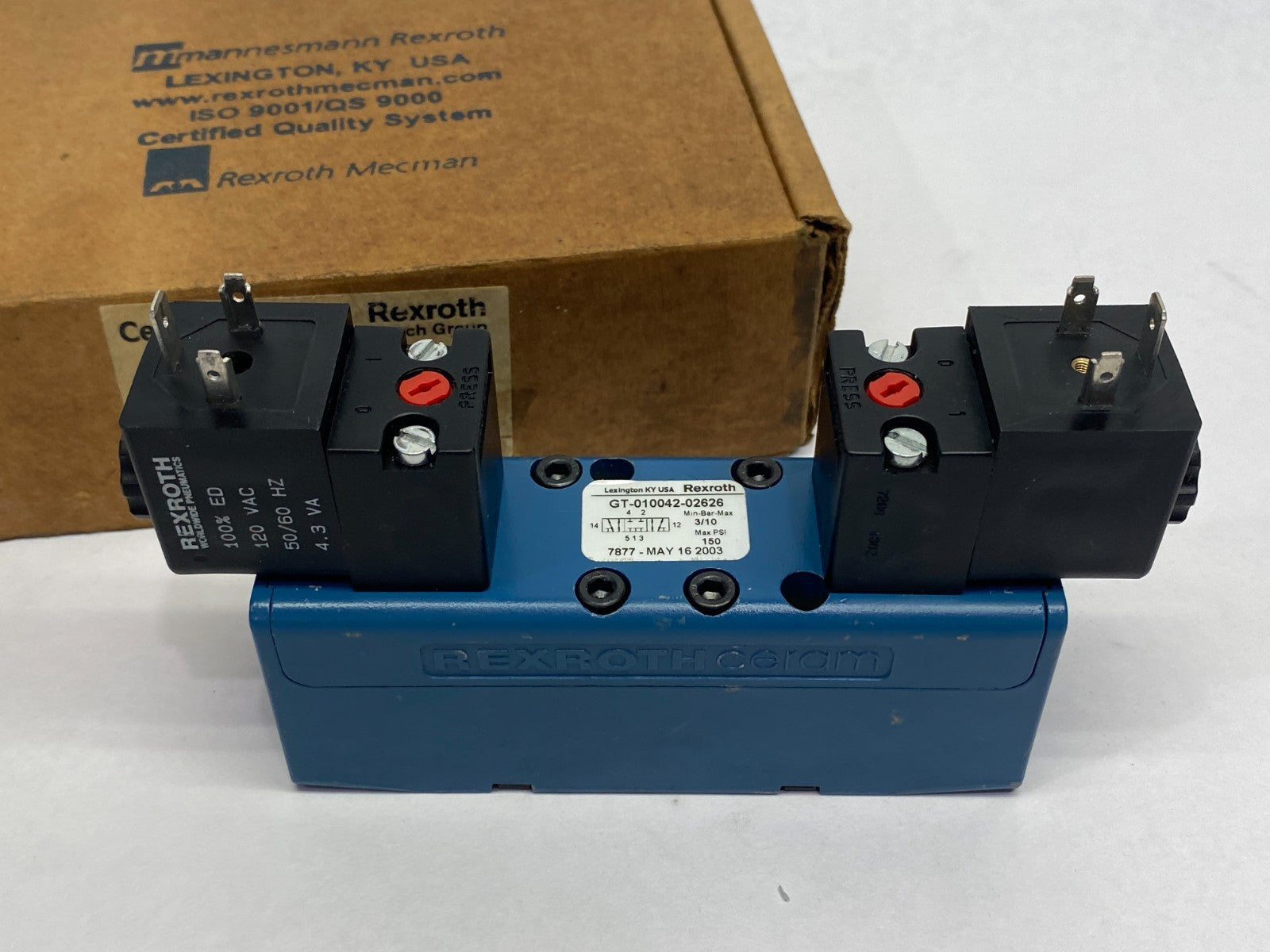 Emerson Rexroth R432006382 AVENTICS™ 5/3-Directional Valve, Series CERAM™ - Maverick Industrial Sales
