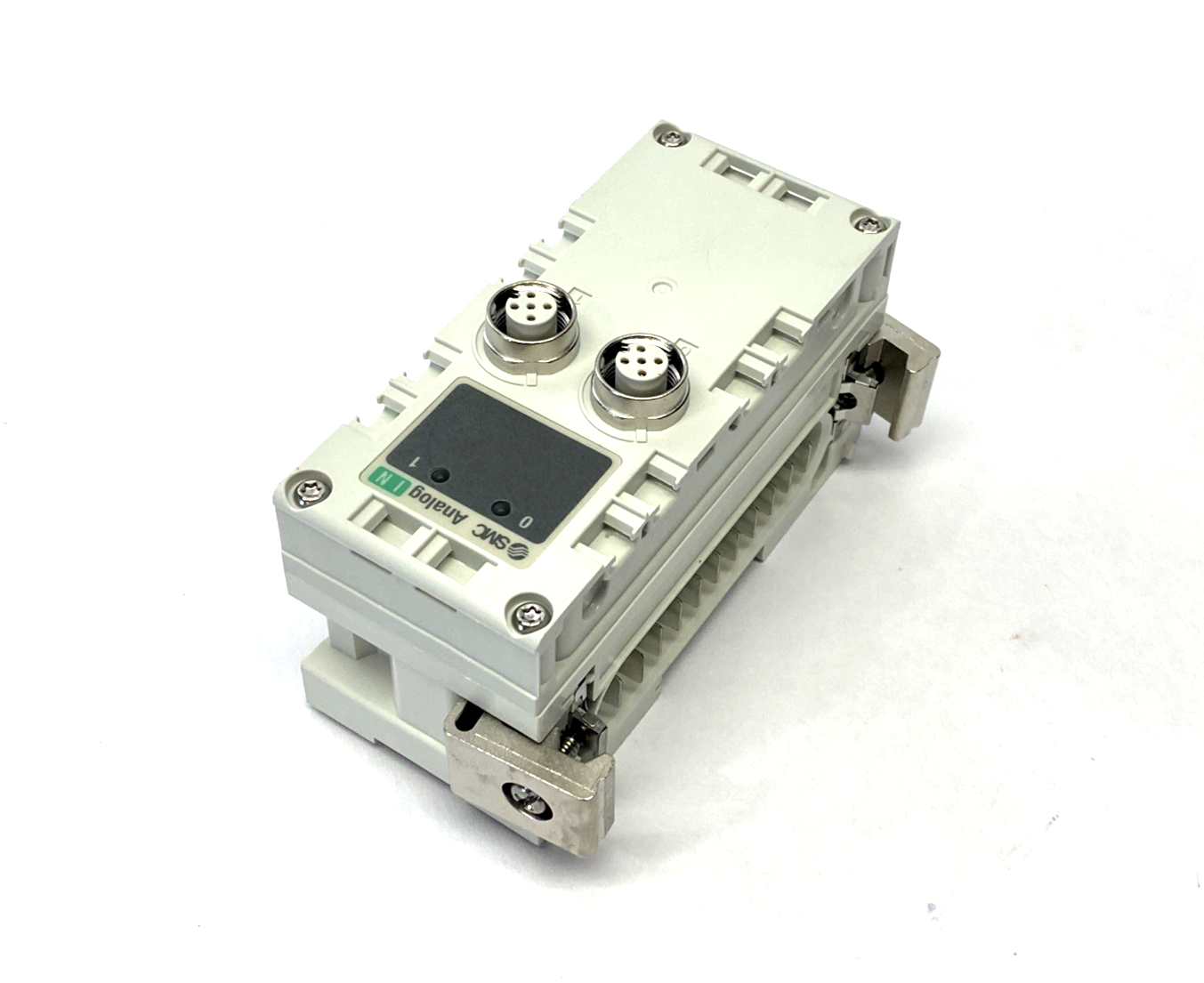 EX600-AXA | SMC Serial Interface Unit, 2-Ch. Analog Input, 2 x M12 - New – Open box - Maverick Industrial Sales