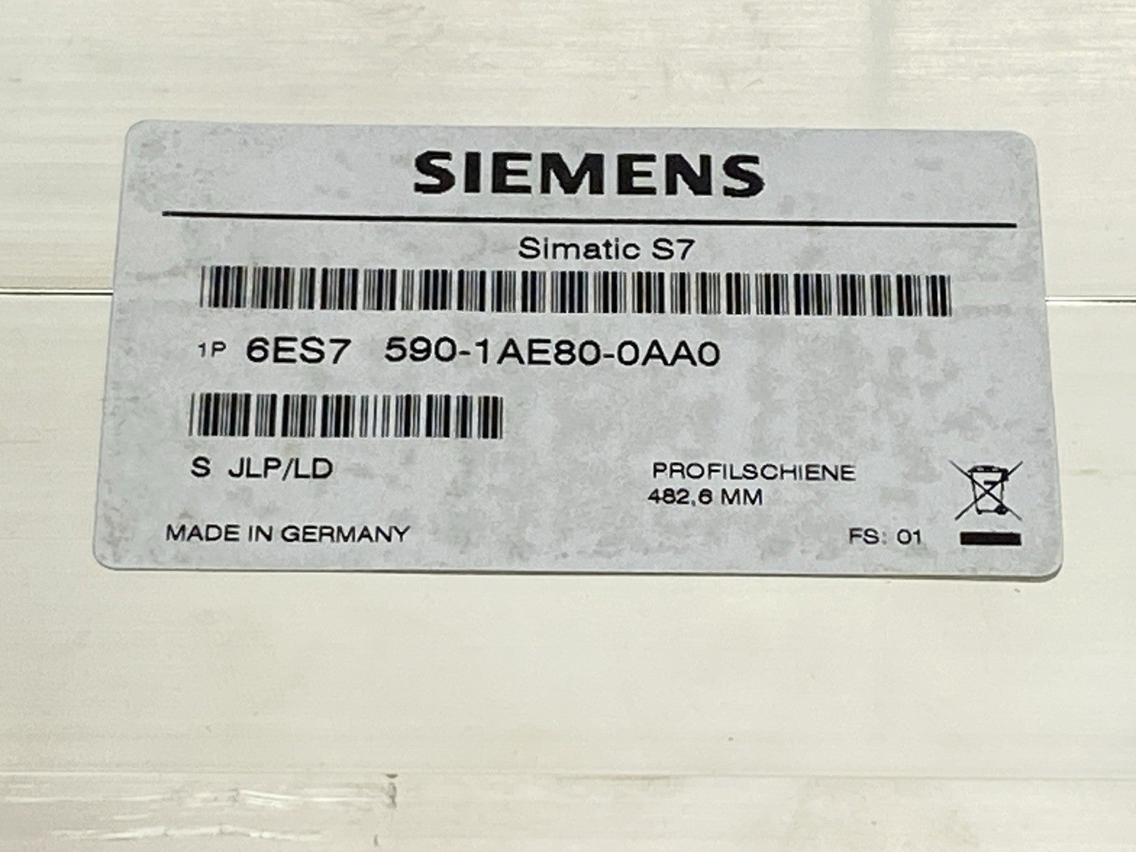 Siemens 6ES7590-1AE80-0AA0 SIMATIC S7-1500 Sectional Mounting Rail - Maverick Industrial Sales