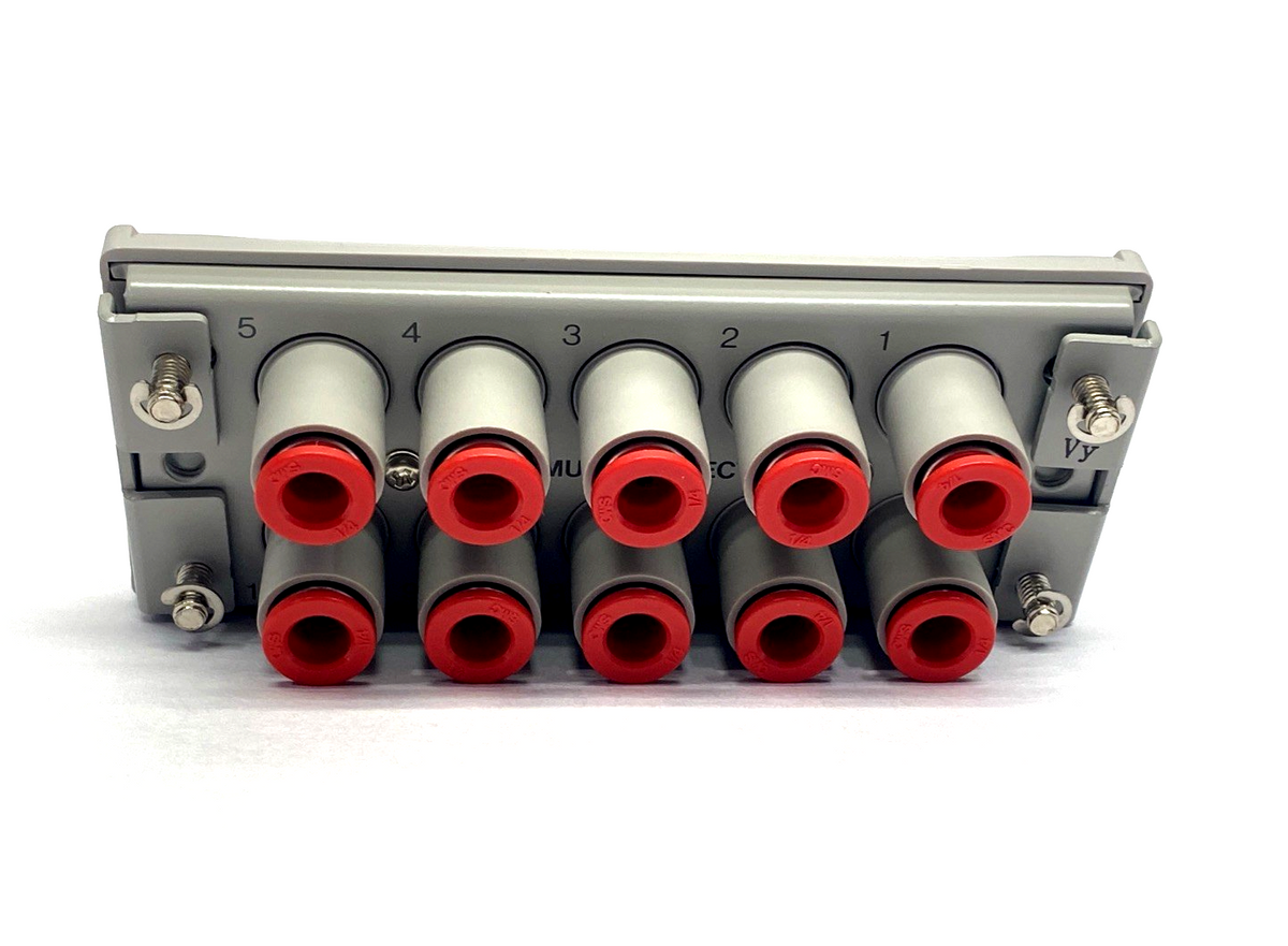KDM10S-07 | SMC Pneumatic 10-Station Multi-Connector Socket Side 1/4" Tube OD - New – Open box - Maverick Industrial Sales