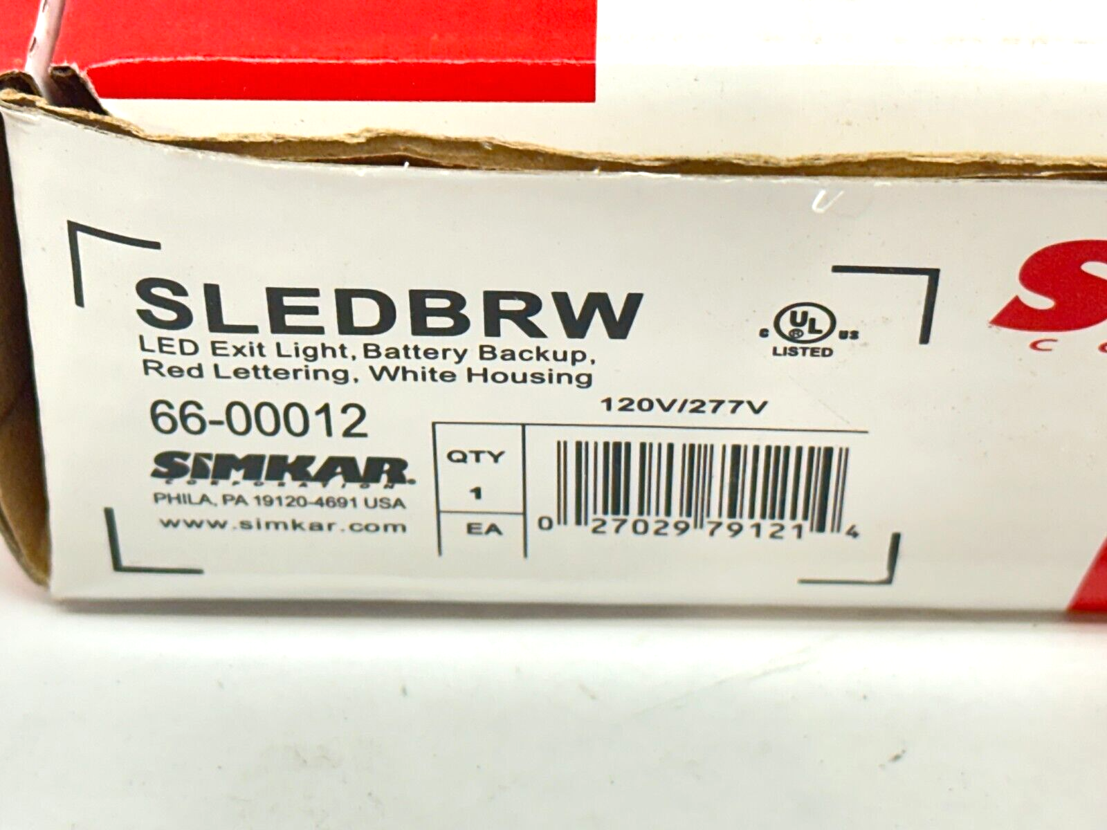 Simkar SLEDBRW Self-Powered LED Emergency Exit Light 4W 120/277V - Maverick Industrial Sales