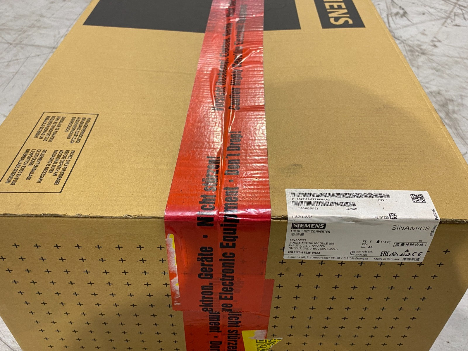 Siemens 6SL3120-1TE26-0AA3 SINAMICS Single Motor Frequency Converter - Maverick Industrial Sales