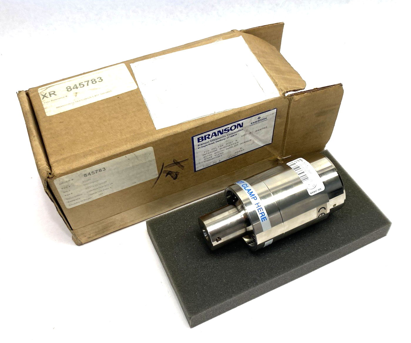 101-135-049R | Branson Ultrasonic 20kHz Converter/Transducer 922JA - New – Open box - Maverick Industrial Sales
