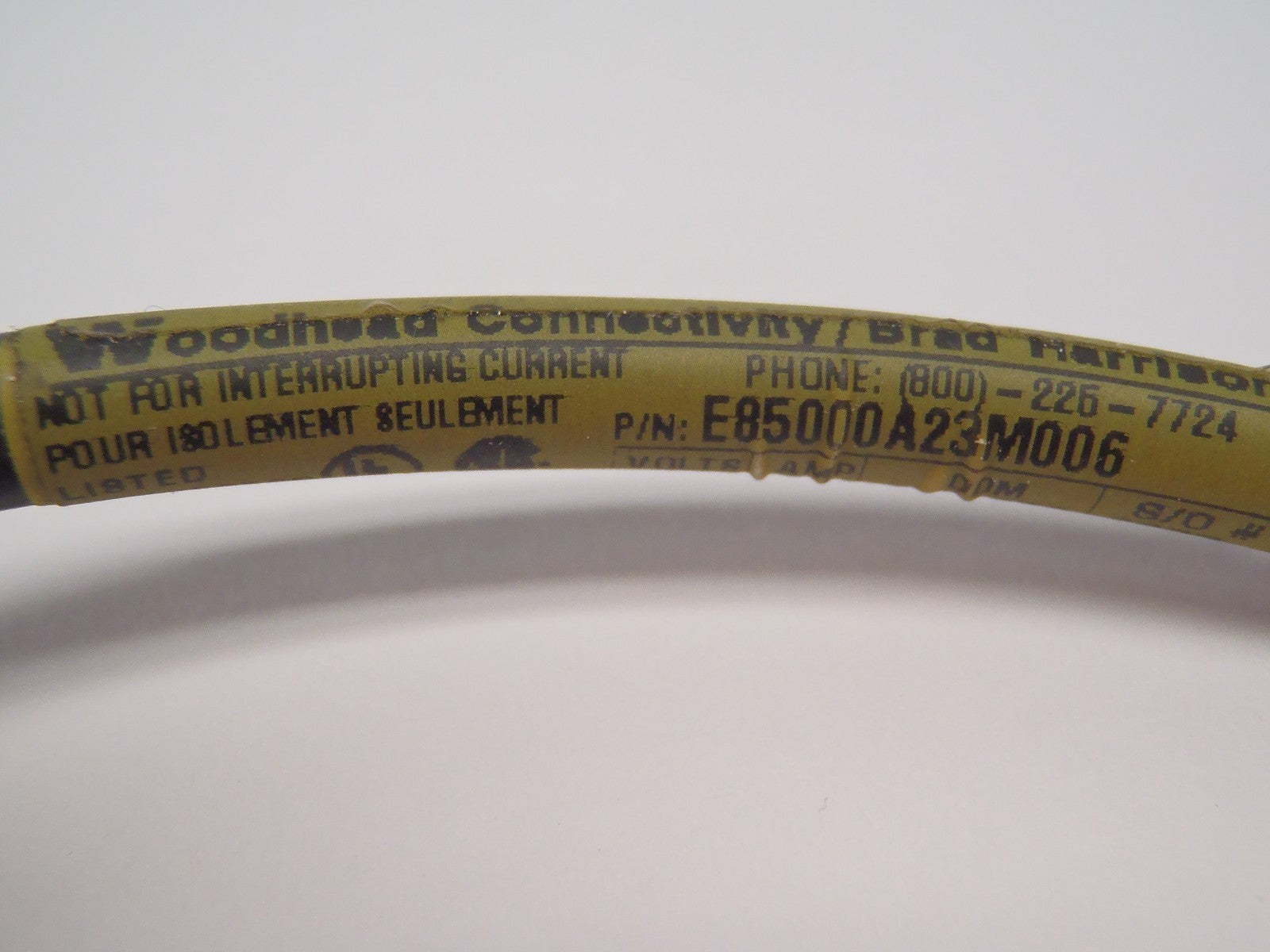 Woodhead Brad Harrison E85000A23M006 Micro-Change 250V 5A Cable LOT OF 2 - Maverick Industrial Sales
