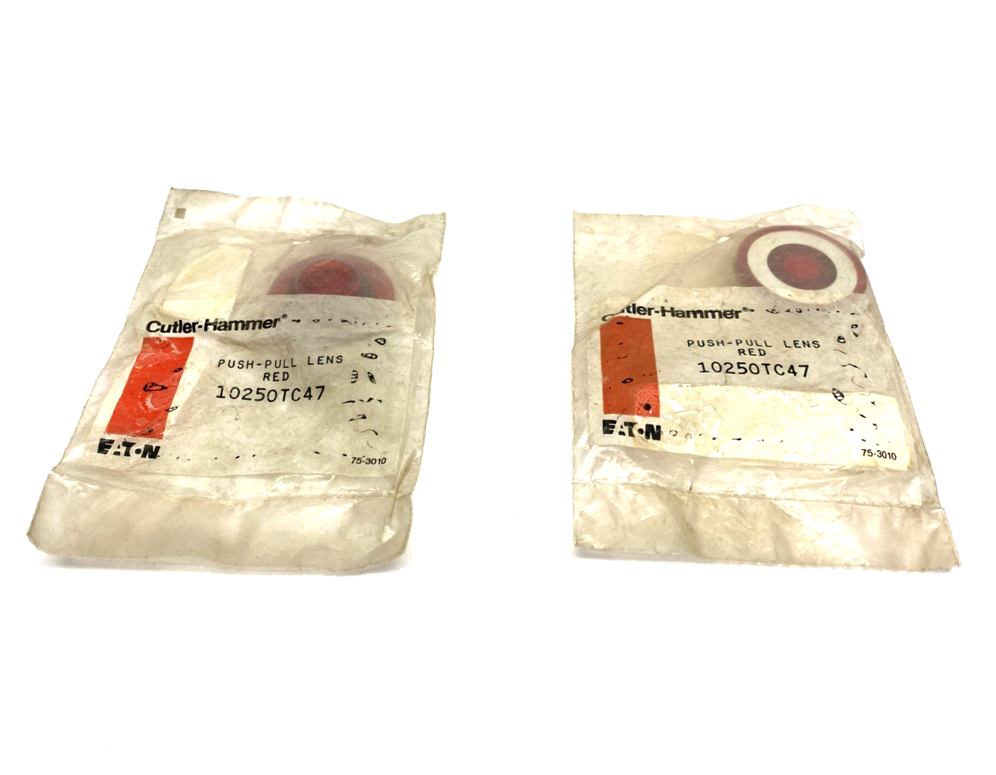 10250TC47 | Eaton Illuminated Push-Pull Operator Lens, Red, 40mm LOT OF 2 - New - Maverick Industrial Sales