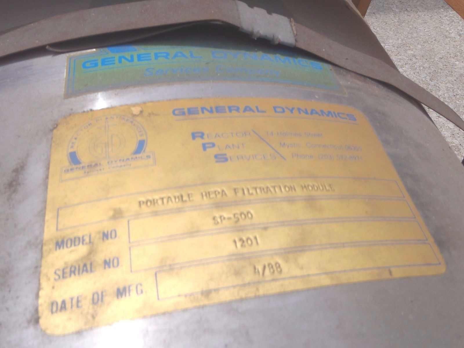 General Dynamics RPS SP-500 Portable Hepa Filtration Module, Filter System - Maverick Industrial Sales