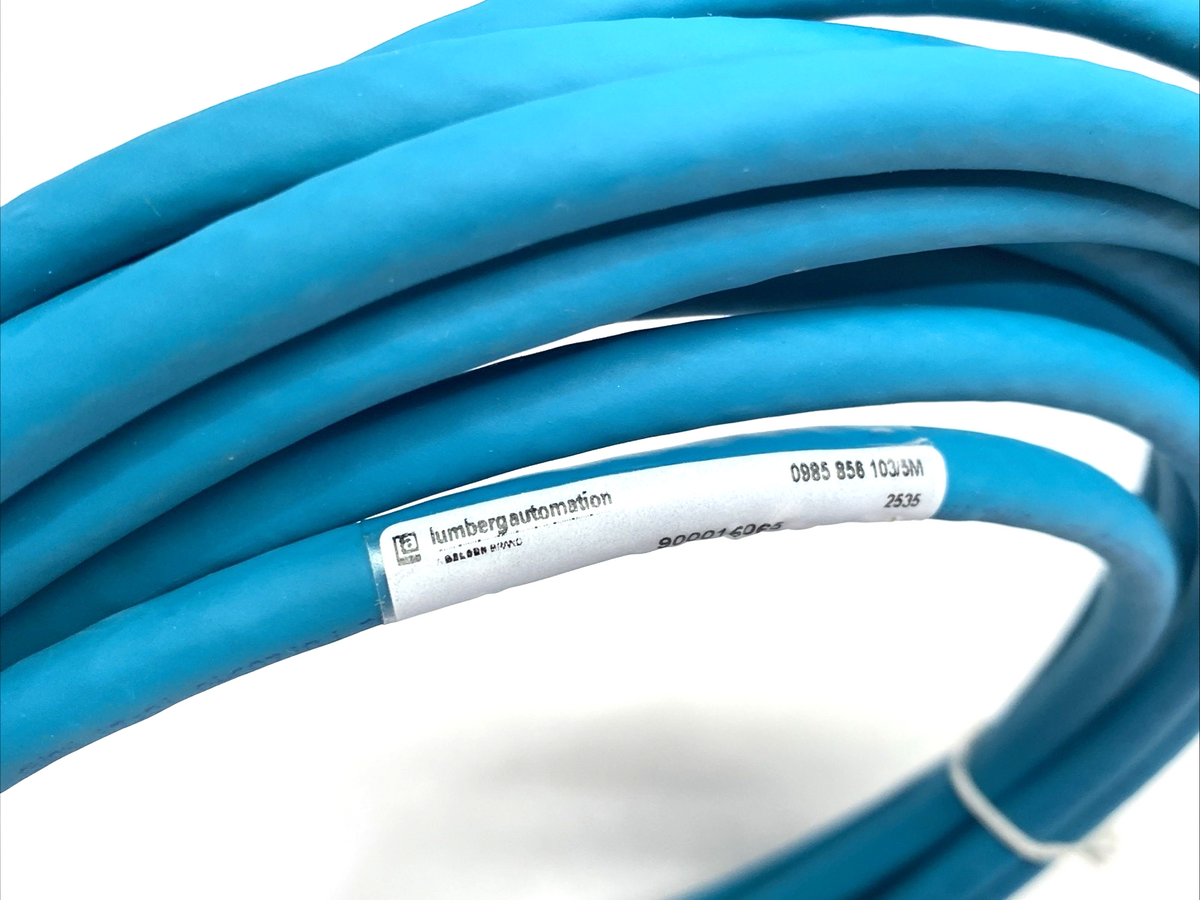 900016065 | Lumberg Automation Double Ended Ethernet Cordset 0985 856 103/5M - New – Open box - Maverick Industrial Sales