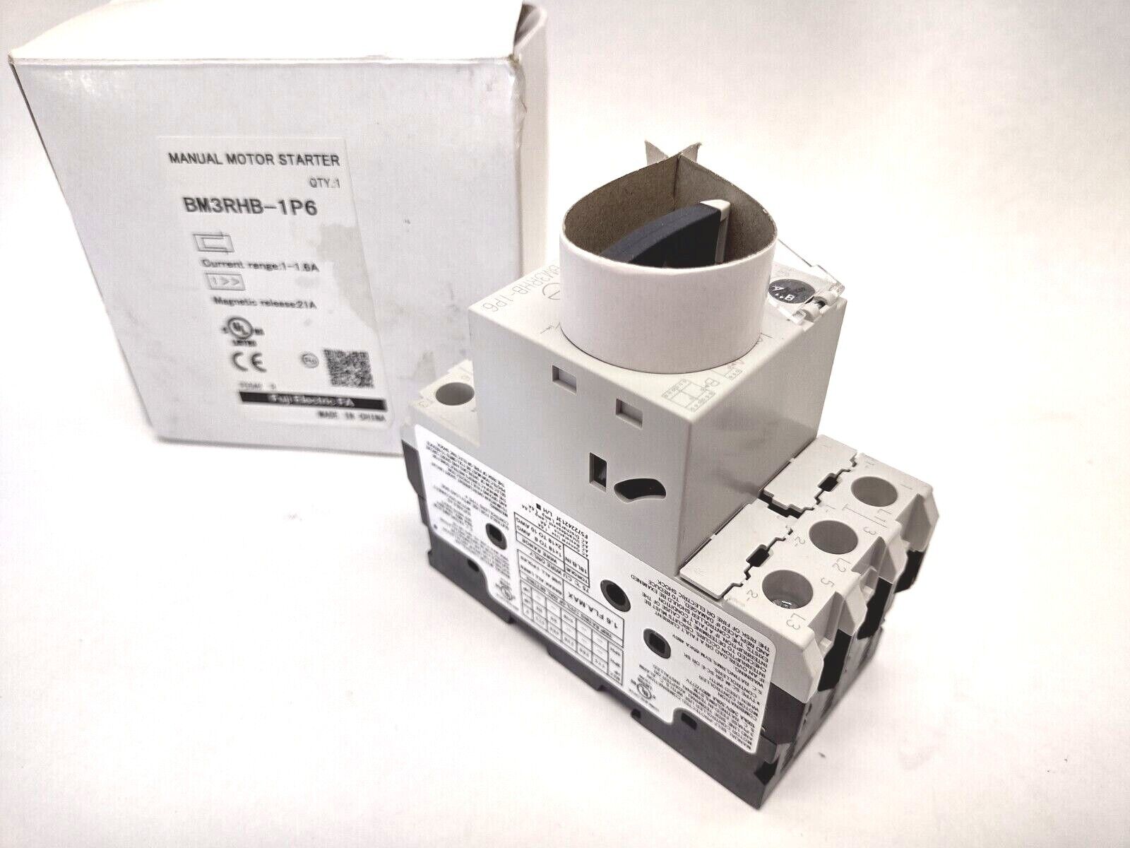 Fuji Electric B3RHB-1P6 Manual Motor Starter - Maverick Industrial Sales