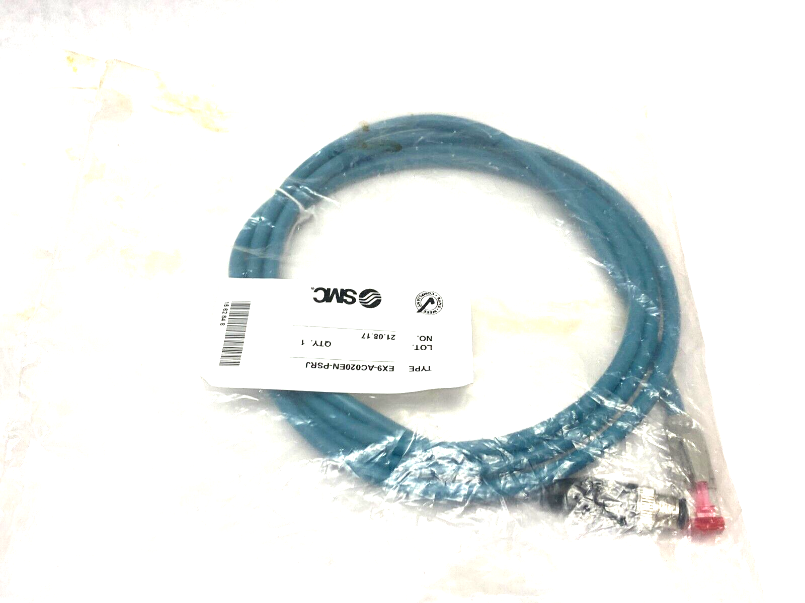 SMC EX9-AC020EN-PSRJ Serial Communication Cable M12 4-Pin Male to RJ45, 2m - Maverick Industrial Sales