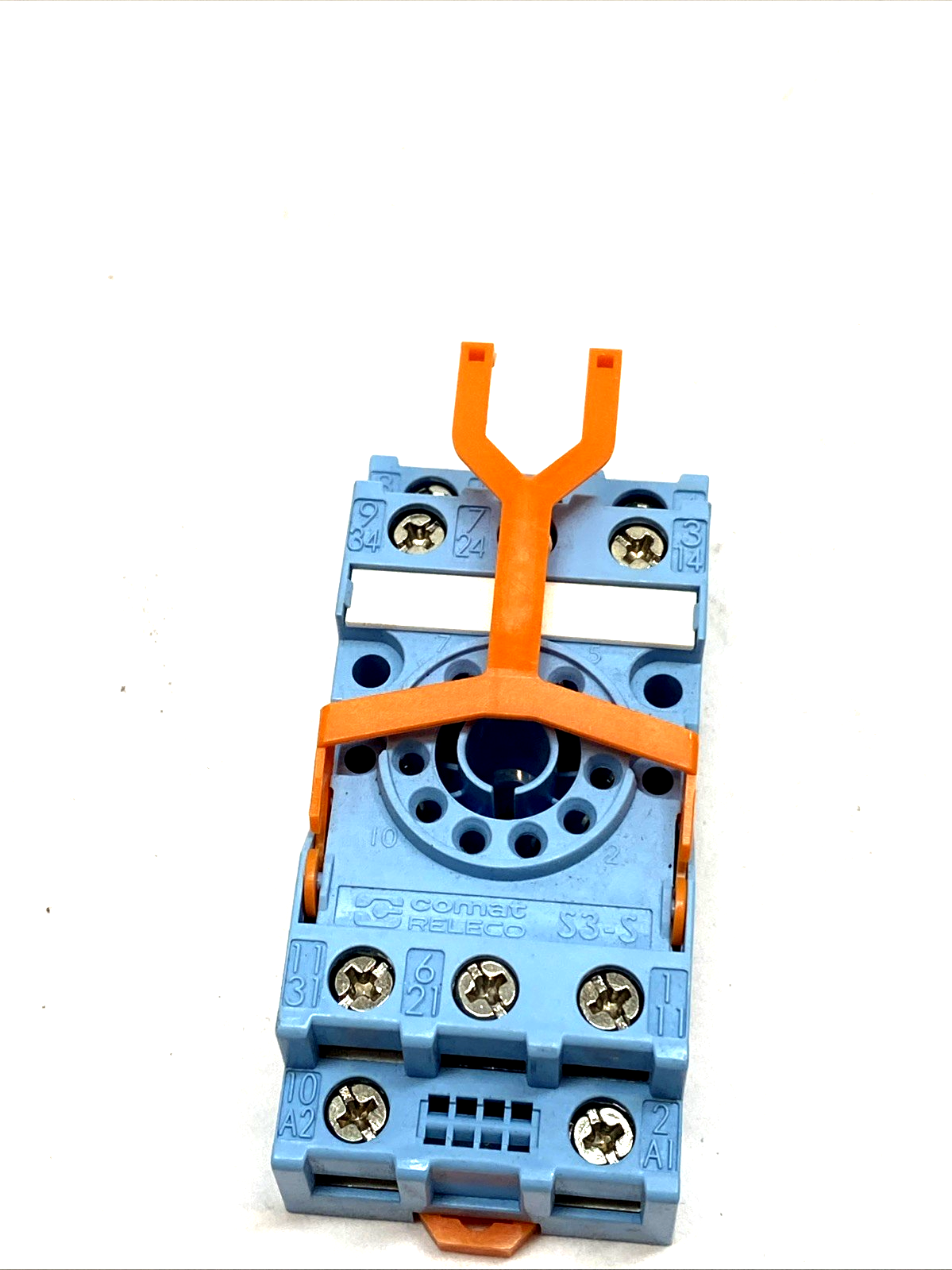Comat Releco S3-S Relay Socket, 10A 250V DIN Rail Screw Terminal LOT OF 2 - Maverick Industrial Sales