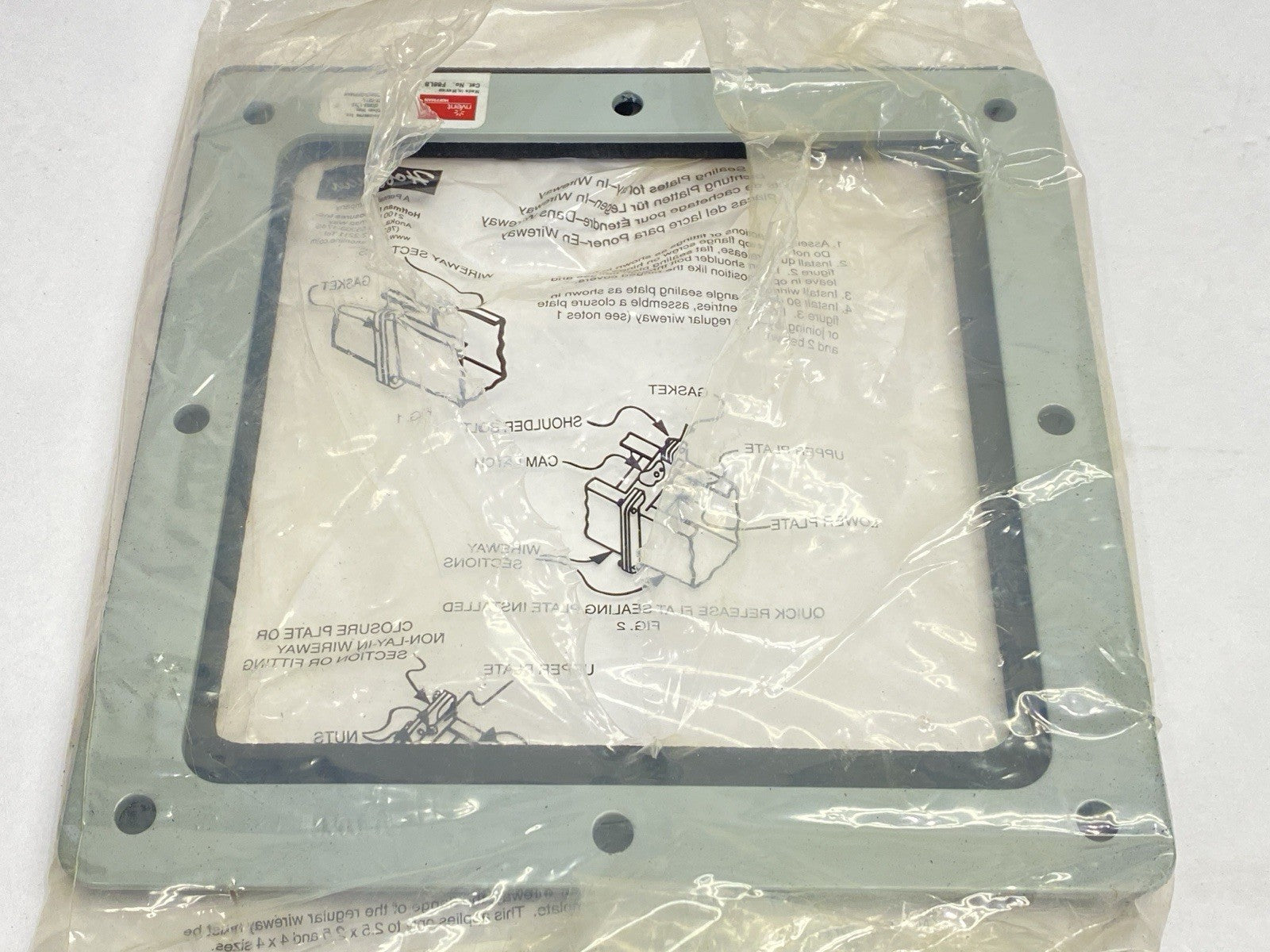 Hoffman F66LSAG Sealing Plate 90-Degree Angle Lay-in HC 6.00 x 6.00" Gray 18710 - Maverick Industrial Sales