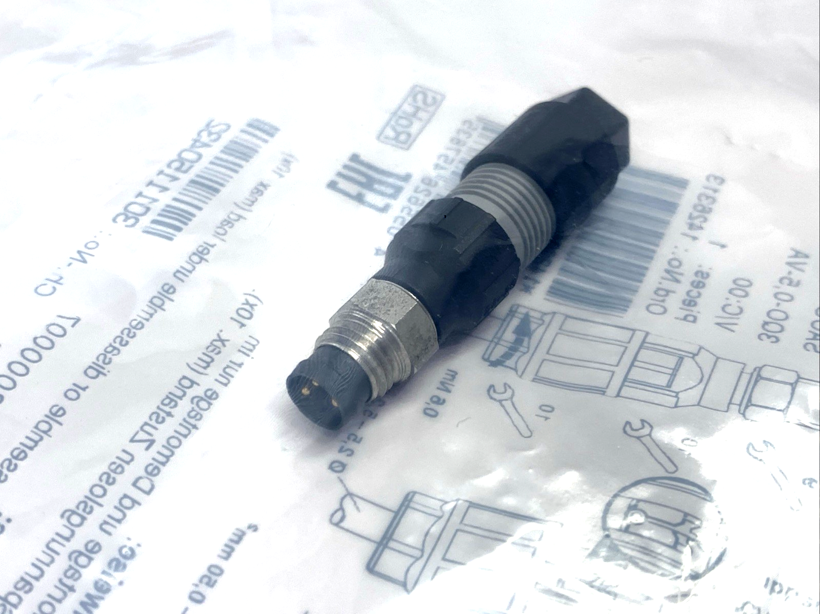 1426313,SACC-M 8MS-3QO-0,5-VA | Phoenix Contact SACC-M 8MS-3QO-0,5-VA Connector 3-Pin Male M8 1426313 - New - Maverick Industrial Sales