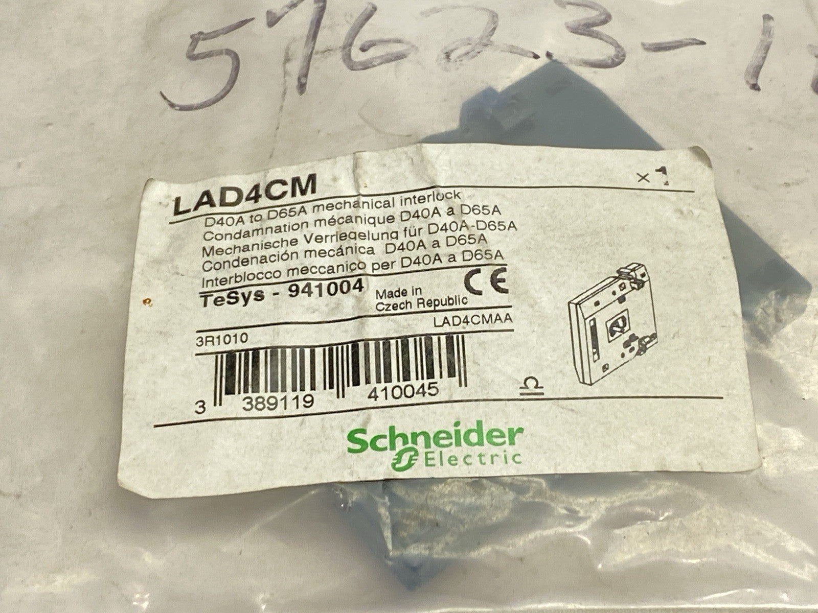 Schneider Electric LAD4CM D40A To D65A Mechanical Interlock - Maverick Industrial Sales