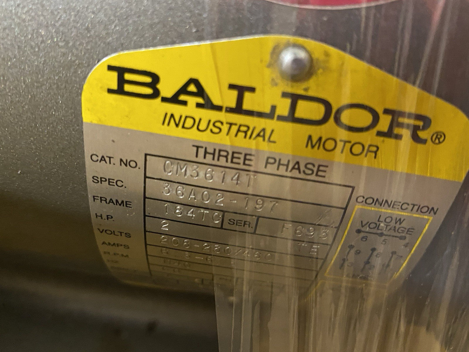 ABB Baldor CM3614 Electric Motor 2HP 1160RPM 184TC TEFC 3PH 36A02-T97 - Maverick Industrial Sales