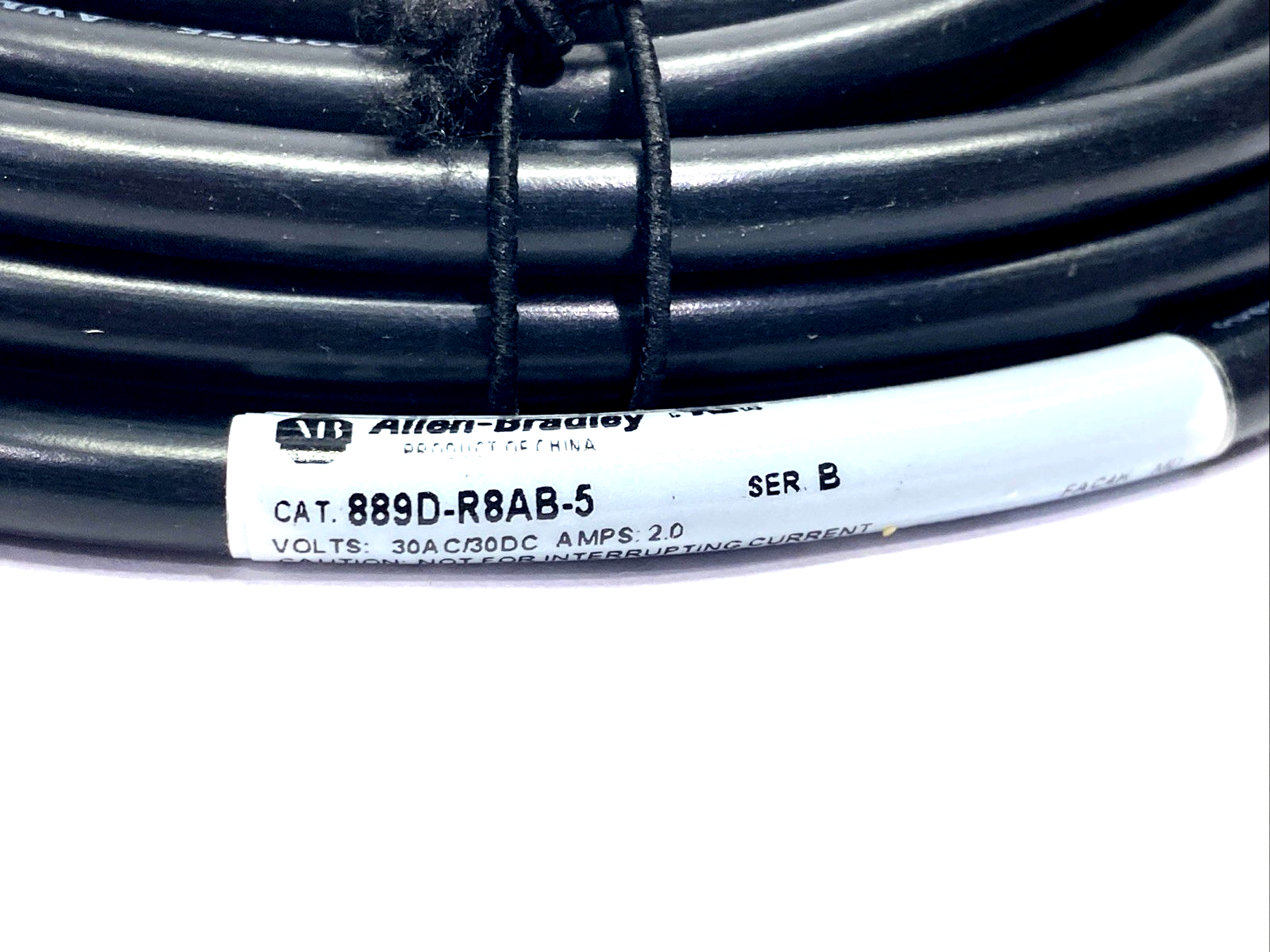 Allen Bradley 889D-R8AB-5 Ser. B DC Micro Cable M12 Right Angle 8-Pin Female 5m - Maverick Industrial Sales