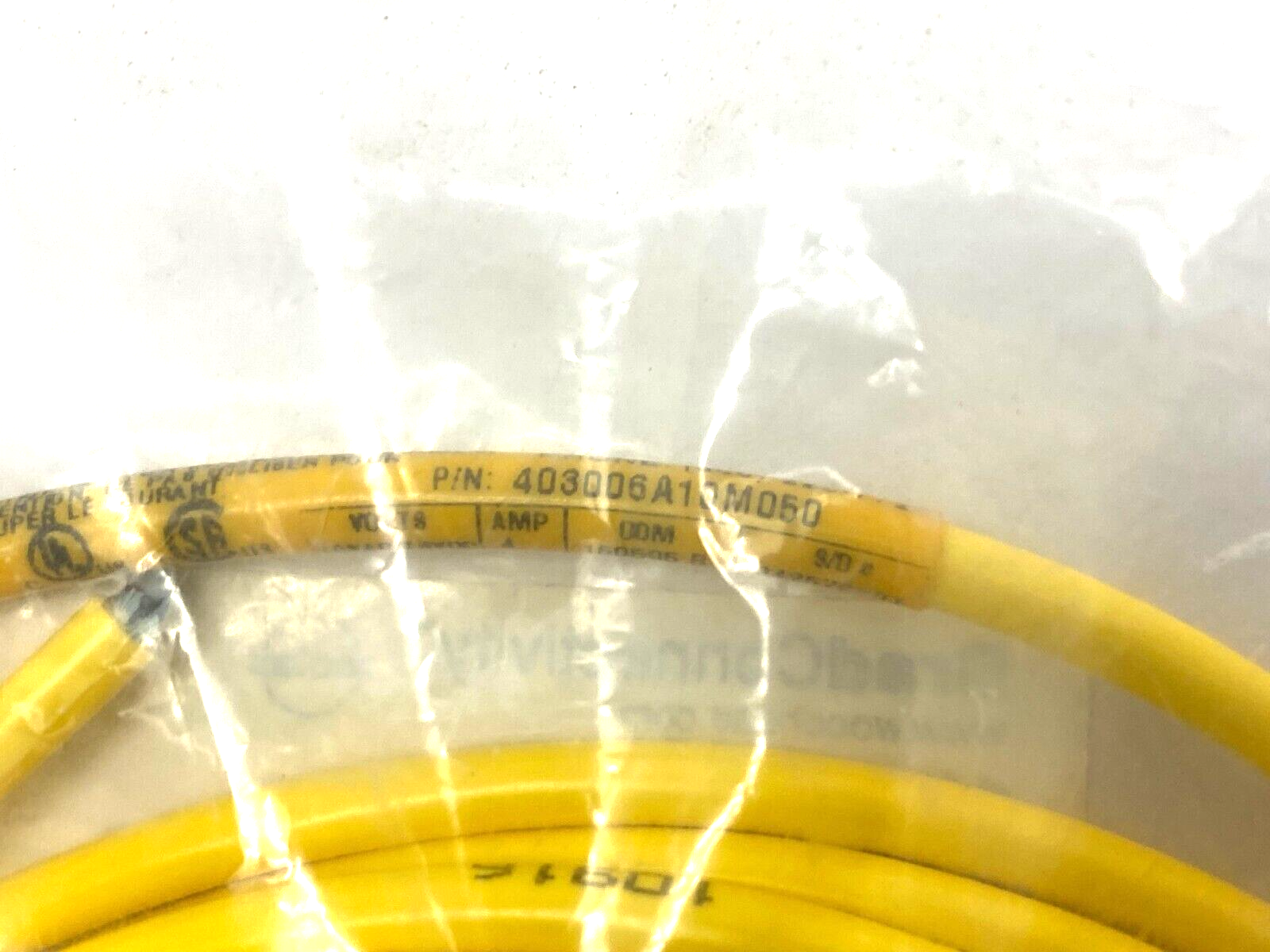 L-Com Woodhead TRG324-C4Y-5M Brad® Nano-Change® M8 Cable 3-Pos M to Pigtail IP68 - Maverick Industrial Sales