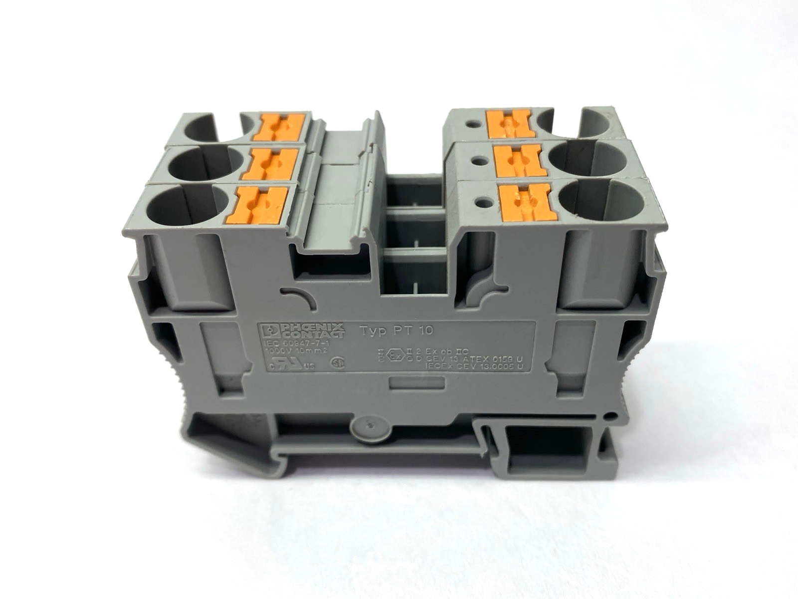 PT 10 | Phoenix Contact Feed-Through Terminal Block 3212120 LOT OF 3 - Used - Maverick Industrial Sales