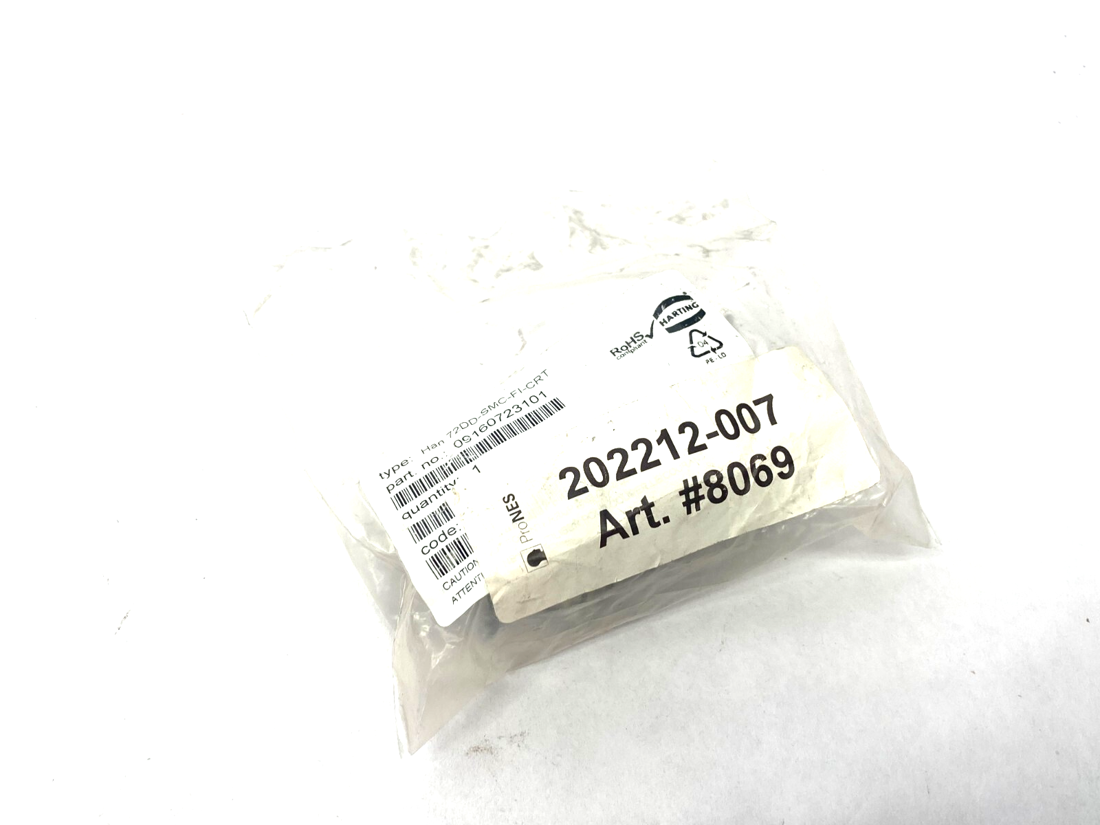 Harting 09160723101 Female Crimp Insert Module Han 72DD-SMC-FI-CRT - Maverick Industrial Sales